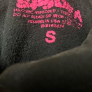 Black Supreme Hoodie with Pink Logo